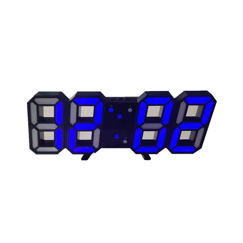 Black frame blue text